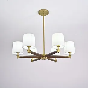 Люстра на штанге Imperiumloft Jorgenson White/Dark wood STAVRA01