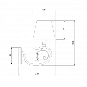 Бра Eurosvet Incanto 60069/1 серебро