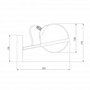 Бра Eurosvet Livia 70081/1 черный