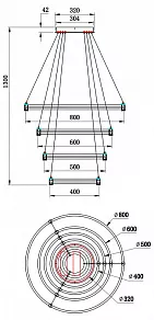 Подвесной светильник Stilfort Tooring 4006/05/04P