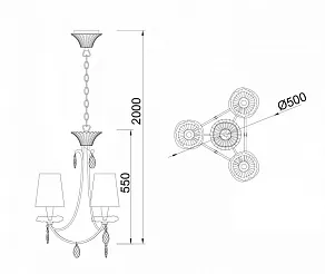 Подвесная люстра Mantra Sophie 6303