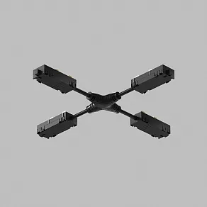 Токопровод X-образный центральный Denkirs SMART UNI TR2116-BK