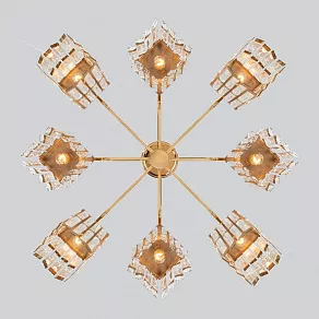 Потолочная люстра Eurosvet Barra 10100/8 золото/прозрачный хрусталь Strotskis