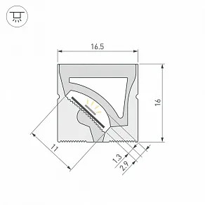 Профиль накладной гибкий Arlight WPH-FLEX 059568