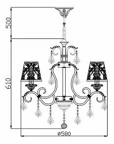Подвесная люстра Maytoni Velvet ARM219-03-G