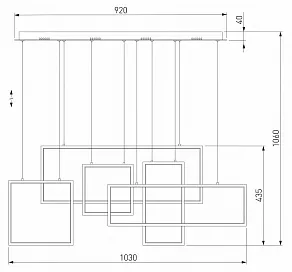 Подвесной светильник Eurosvet Direct 90178/5 золото 106W