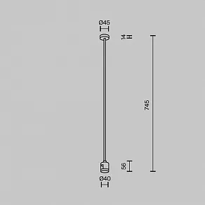 Основание на штанге Maytoni Accessories for tracks Flarity TRA159С-IPC1-B
