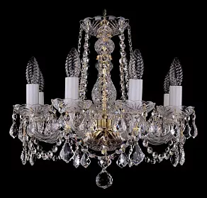 Подвесная люстра Bohemia Ivele Crystal 1402 1402/8/141/G/Leafs