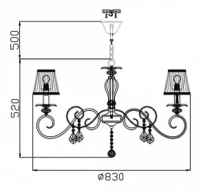 Подвесная люстра Maytoni Vanessa ARM303-08-R