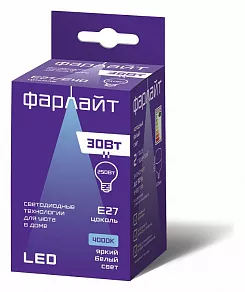 Лампа светодиодная Farlight Т100 E27 30Вт 4000K FAR000164