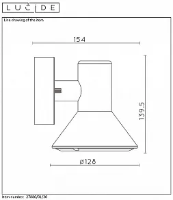 Светильник на штанге Lucide Nando-led 27886/01/30