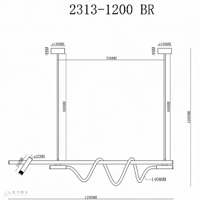 Светильник на штанге iLedex Cross 2313-1200 BR