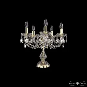 Настольная лампа декоративная Bohemia Ivele Crystal 1402 1402L/5/141-39 G