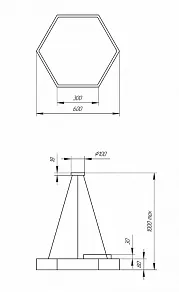 Подвесной светильник Эра Hexagon Б0050550