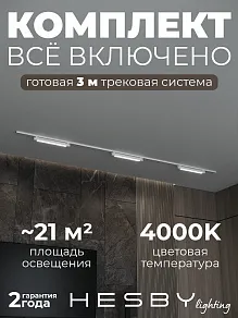 Комплект трековый Hesby Lighting Skylite №1 HSBL_kompl_S001_NI3W4K_01