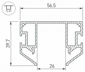 Профиль-держатель встраиваемый Arlight MAG-STRETCH 056188