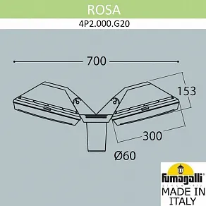 Консольный светильник Fumagalli GUIZEPPE 4P2.000.G20.LYF1R