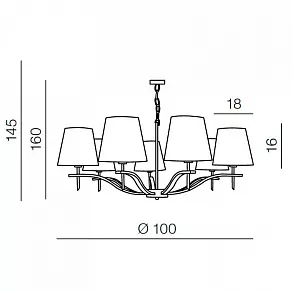 Подвесная люстра Azzardo Princessa 7 AZ0725