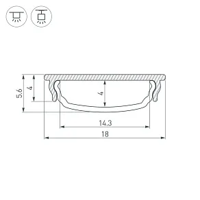 Профиль накладной гибкий Arlight BENT 056205