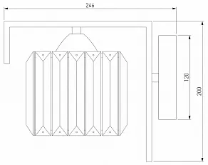 Бра Eurosvet April 10126/1 золото/прозрачный хрусталь Strotskis (10117/1)
