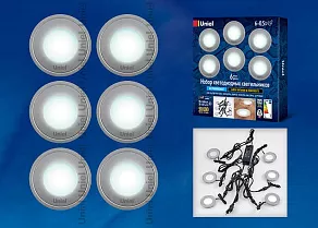 Набор из 6 встраиваемых светильников Uniel  8938