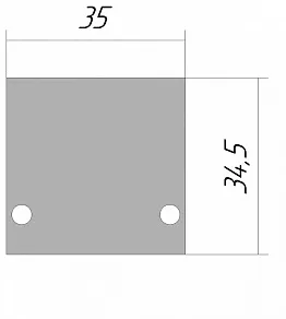 Заглушка для профиля 6063  0222400