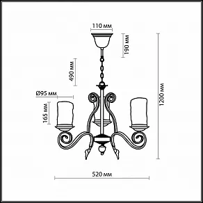 Подвесная люстра Odeon Light Bosta 2438/3