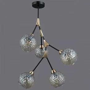 Люстра на штанге ILLUMICO  IL0263-5PSQ-79 BK AB