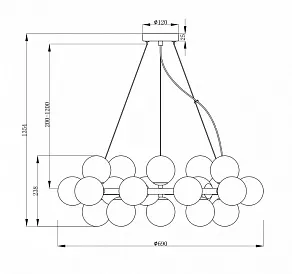 Подвесная люстра Maytoni Dallas MOD548PL-25CH