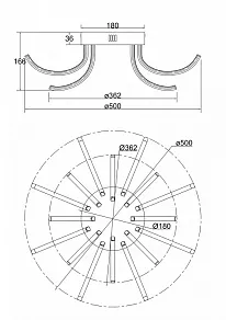 Потолочная люстра Freya Naomi FR6046CL-L50G