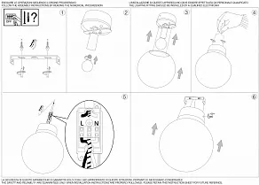Накладной светильник Ideal Lux Mapa Fade MAPA AP1 D20 CROMO SFUMATO