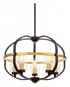 Люстра на штанге LUMINA DECO Monterey LDP 1141-5 BK+MD