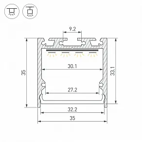 Профиль накладной Arlight LINIA 062591