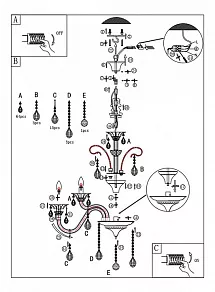 Подвесная люстра Globo Dunja 64104-15