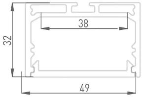 Профиль накладной DesignLed LS 00-00010367