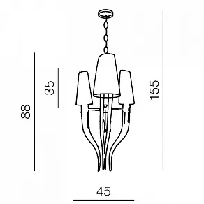 Подвесная люстра Azzardo Diablo 3 AZ0028