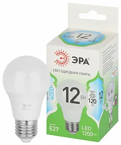 Лампа светодиодная Эра Green Line E27 12Вт 4000K LED A60-12W-840-E27 GL