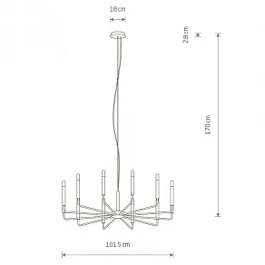 Подвесная люстра Nowodvorski Orto XII B 11464