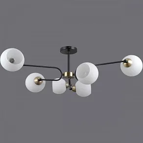 Люстра на штанге ILLUMICO  IL0249-6CSQ-79 BK AB