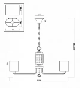 Подвесная люстра Freya Elin FR5016PL-08CH