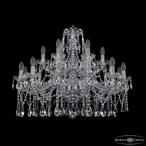 Подвесная люстра Bohemia Ivele Crystal 1413 1413/12+6/300/2d Ni