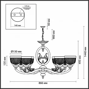 Подвесная люстра Odeon Light Piemont 3998/8
