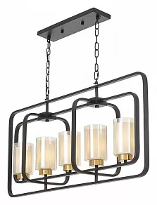 Подвесная люстра LUMINA DECO Indivia LDP 1238-5 BK+MD