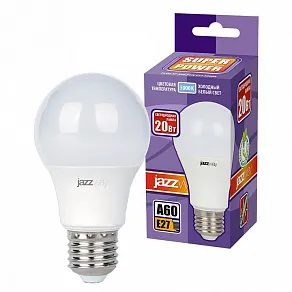 Лампа светодиодная Jazzway  E27 20Вт 5000K PLED- SP A65 20W E27 5000K