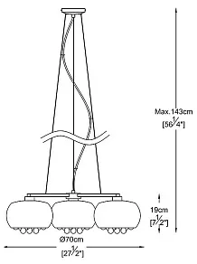 Подвесной светильник Zumaline Crystal P0076-03R-F4FZ