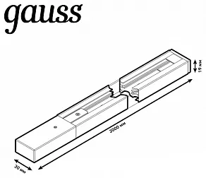 Трек накладной Gauss TR TR102