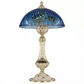 Настольная лампа декоративная Bohemia Ivele Crystal 7100 71100L/25 GW Aquamarine/H-1K