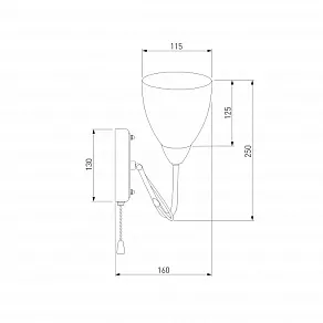 Бра Eurosvet Natalie 30130/1 античная бронза