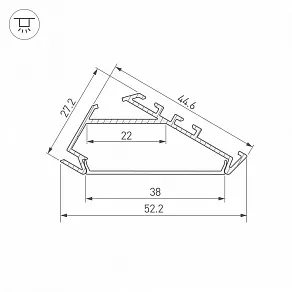 Профиль накладной Arlight Klus 25469