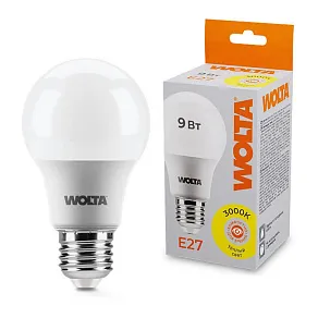 Лампа светодиодная Wolta  E27 9Вт 3000K 25Y60BL9E27